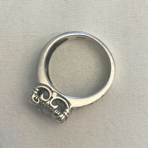 Silpada Sterling .925 Silver Uptown Cubic Zirconia and filigree ring. Size 7 - Picture 4 of 6